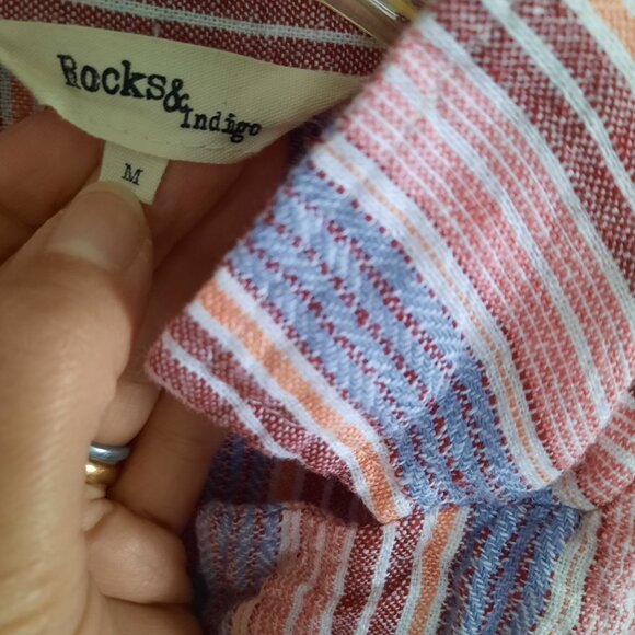 Striped Red and Blue Crop Top - Picture 12 of 16